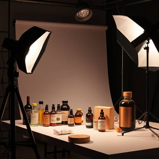 Photographie Commerciale : Un photographe professionnel photographiant des produits dans un studio à Lyon.